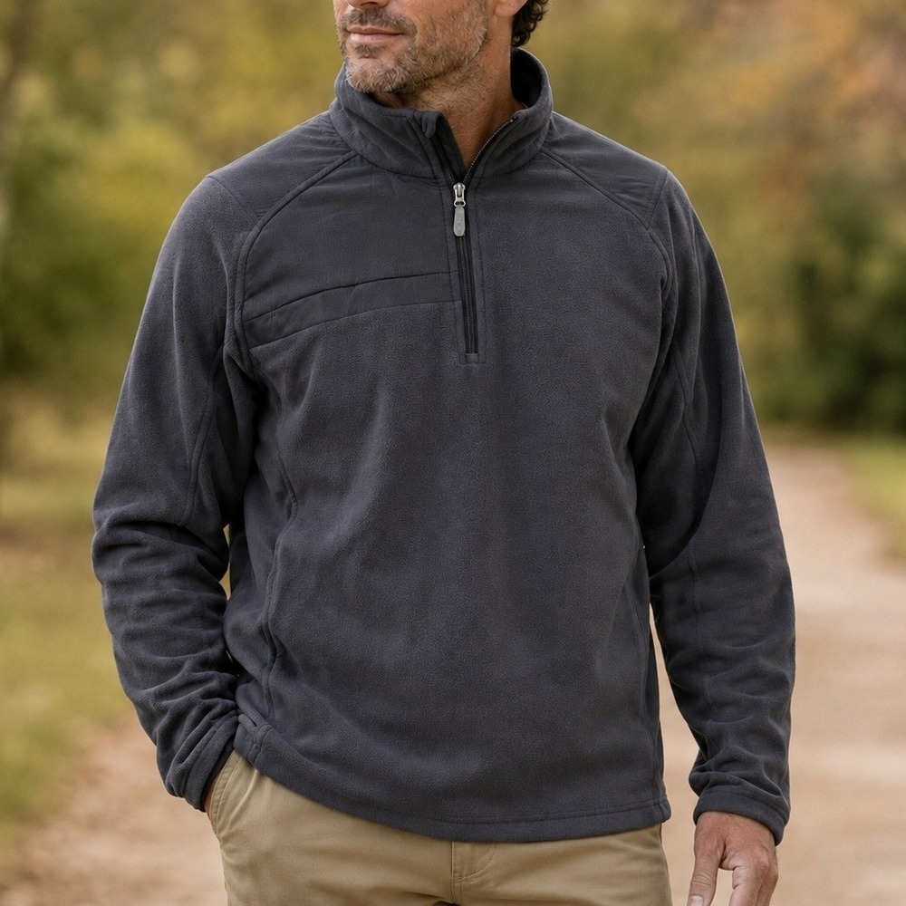 NWT North End Men's 1/4 Zip Fleece Pullover Navy Blue 88217 Size Med Tactical
